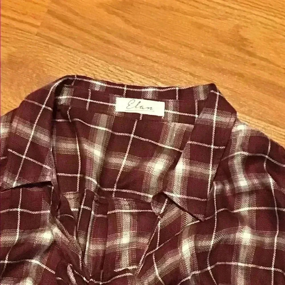 Elan Tie Front Top, Long Sleeves, Medium NWOT - Picture 3 of 8